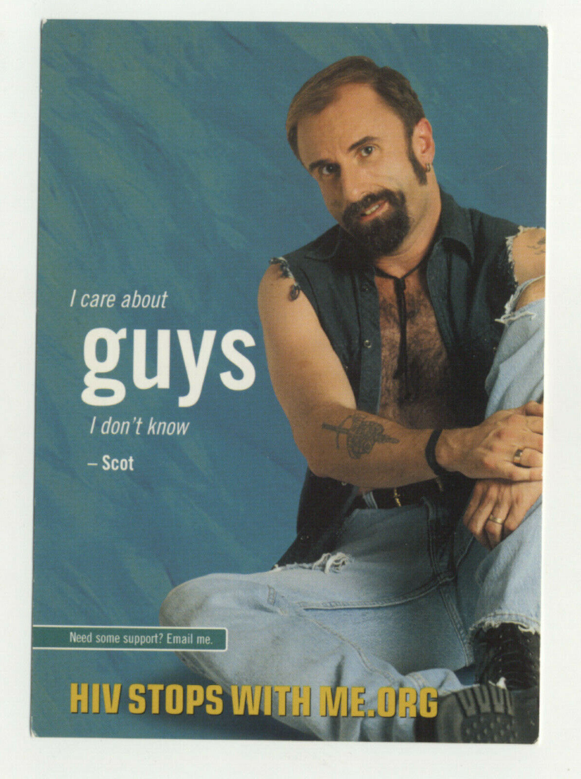 HIV Stops With Me Advertising Postcard #3