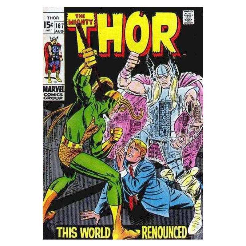 Thor (1966 series) #167 in Fine condition. Marvel comics [n,
