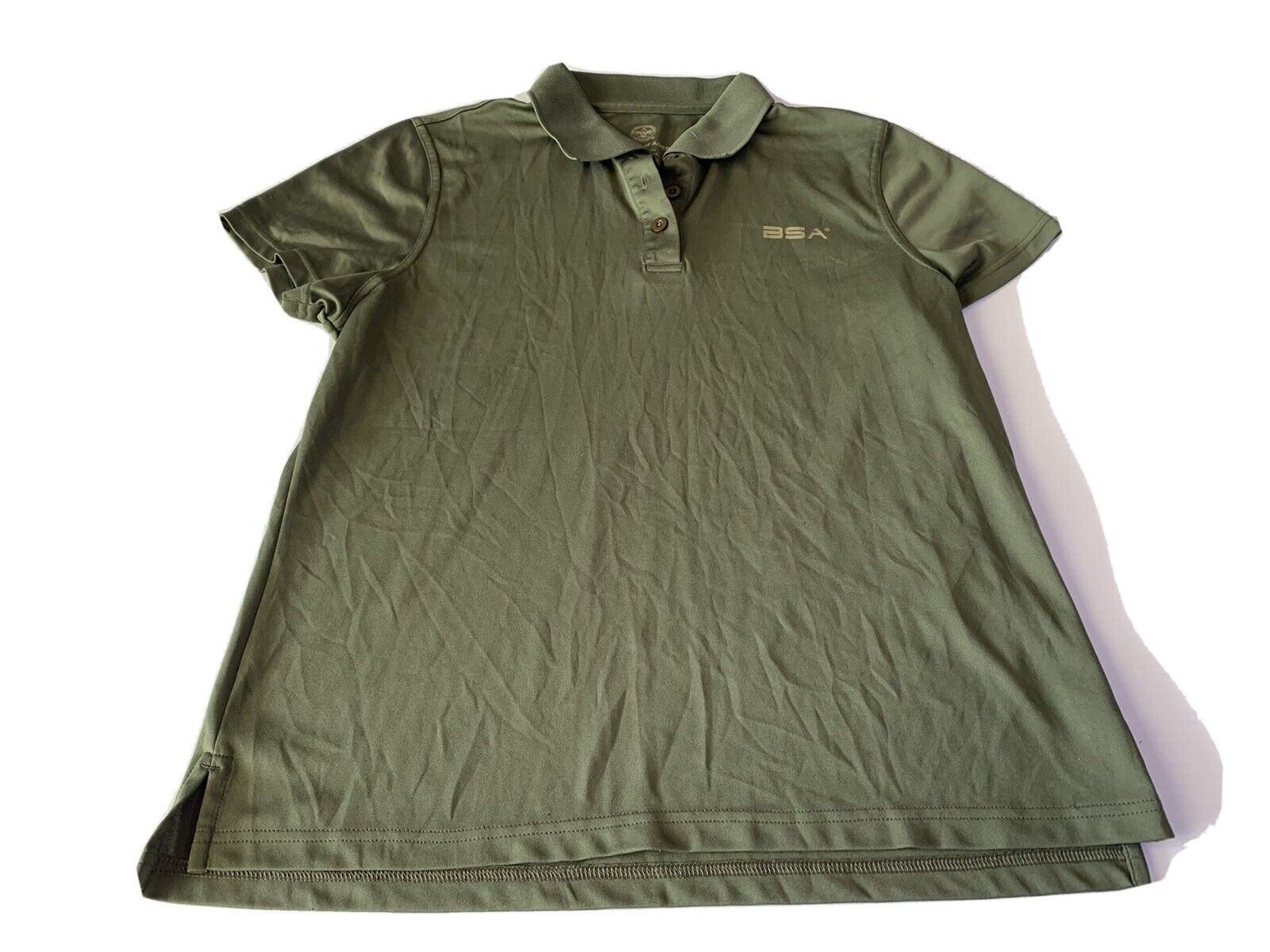Boy Scouts of America BSA Ladies Medium Green 100% Polyester Polo