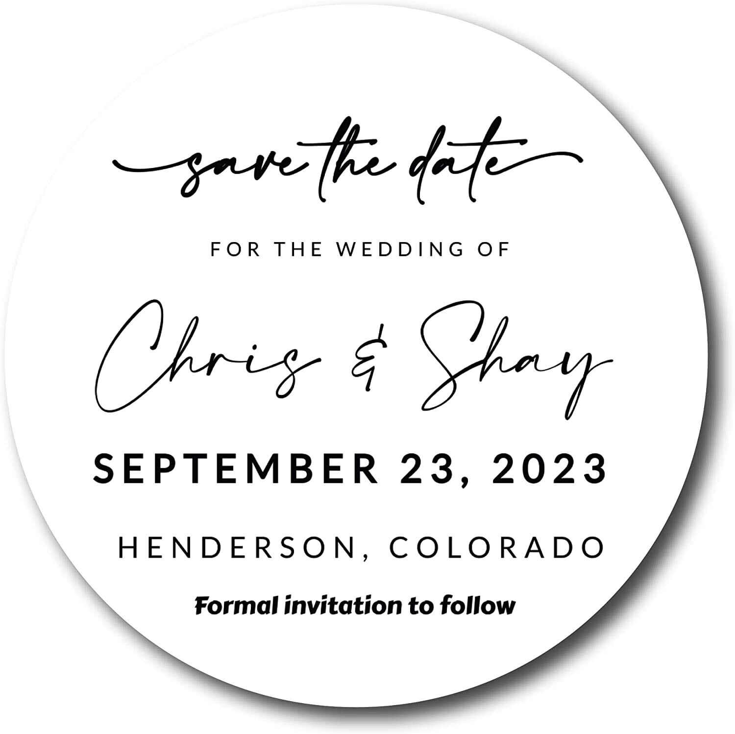 Personalized Save The Date Magnets | Customize Image and Text | 4-Inch by 4-Inch