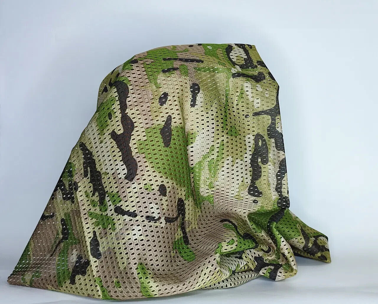 Military tactical camouflage mesh scarf. Sniper camouflage.(150×50) Multicam