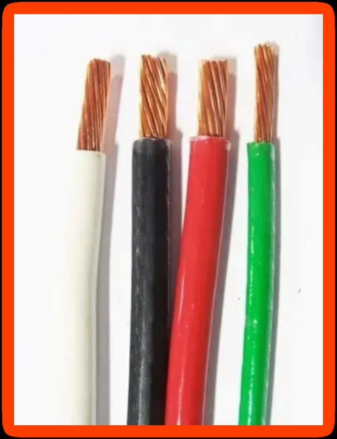 75\' FT 6 AWG THHN THWN GAUGE BLACK WHITE RED COPPER WIRE + 75\' 10 AWG GREEN