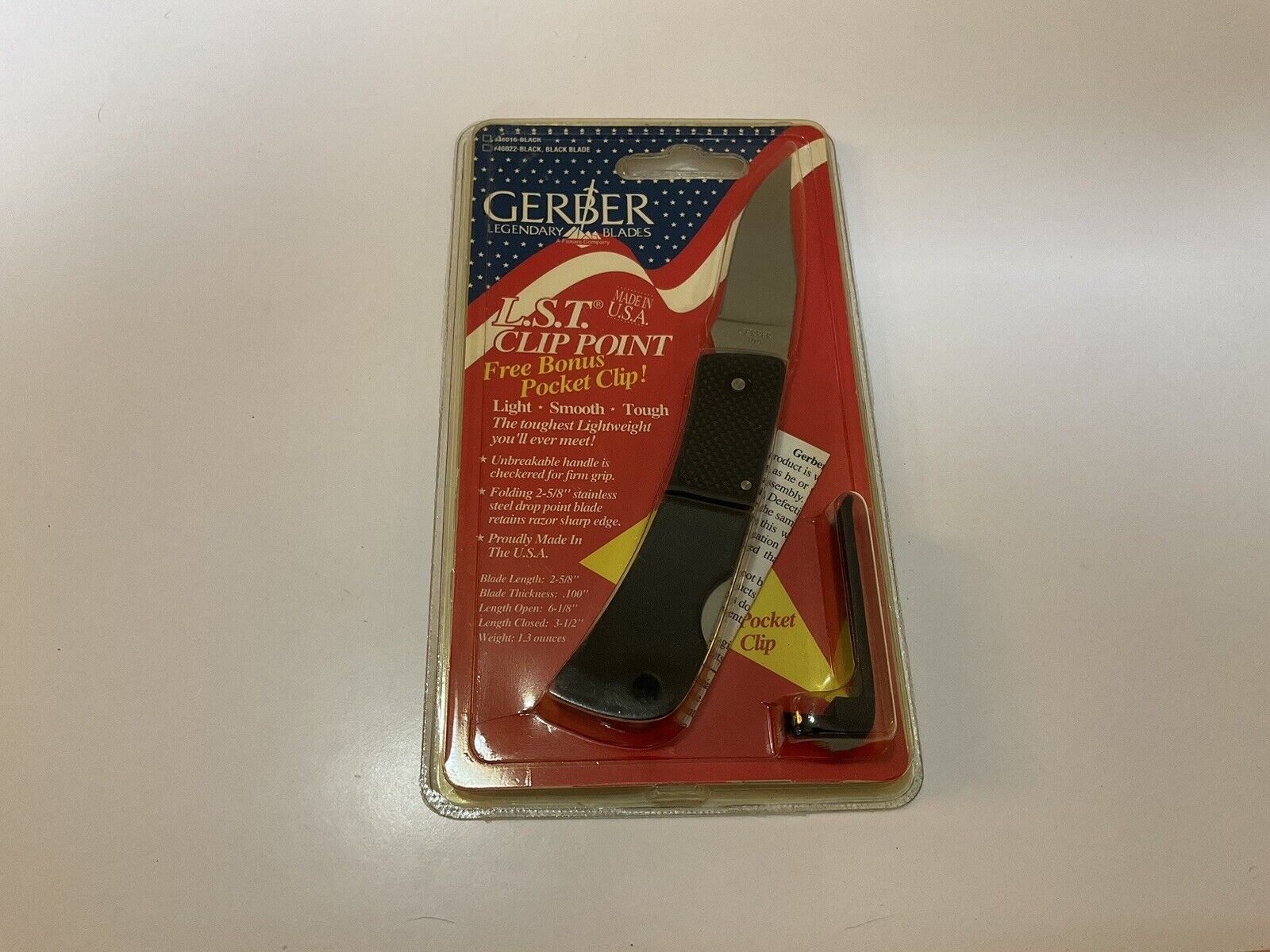 Gerber LST 400 w/ Pocket Clip Vtg Knife Discontinued USA New In Package