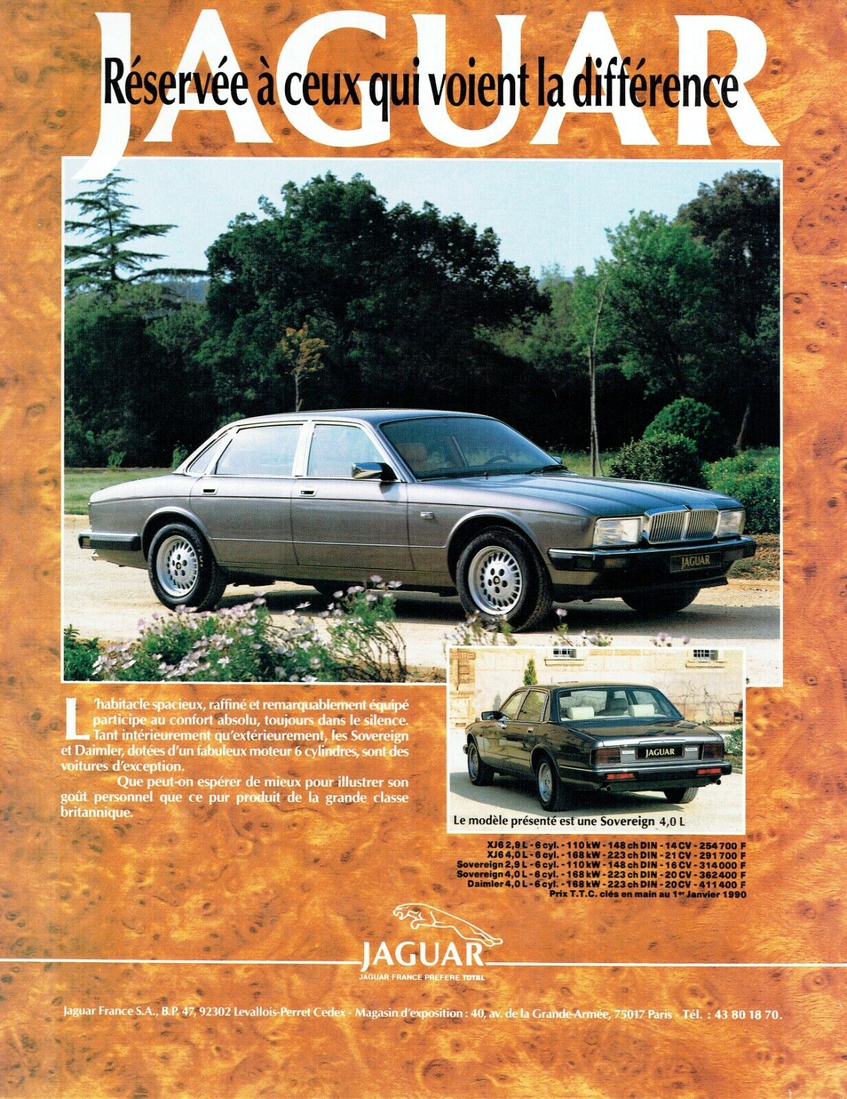  1990 Jaguar Sovereign 4.0l Spacious Living Advertising 0522