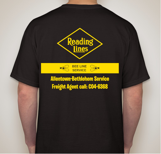 RDG -Reading Railroad Bee-Line Service T-Shirt X-Large CNJ CR Philly L@@k