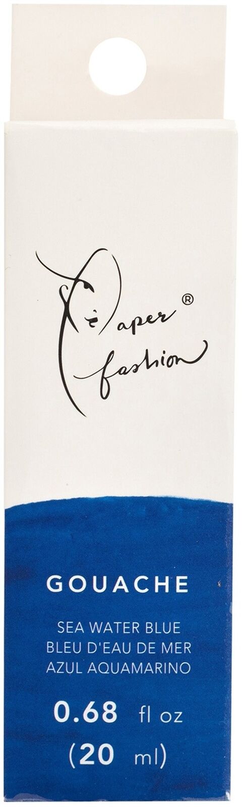 Paper Fashion Gouache Paint .68oz -Seawater Blue