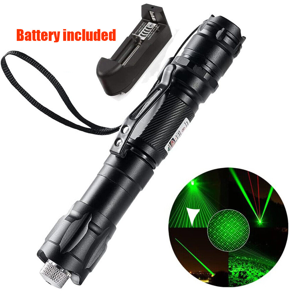 6000Mile Green Laser Pointer Lazer Pen High Power Visible Beam Light + Battery