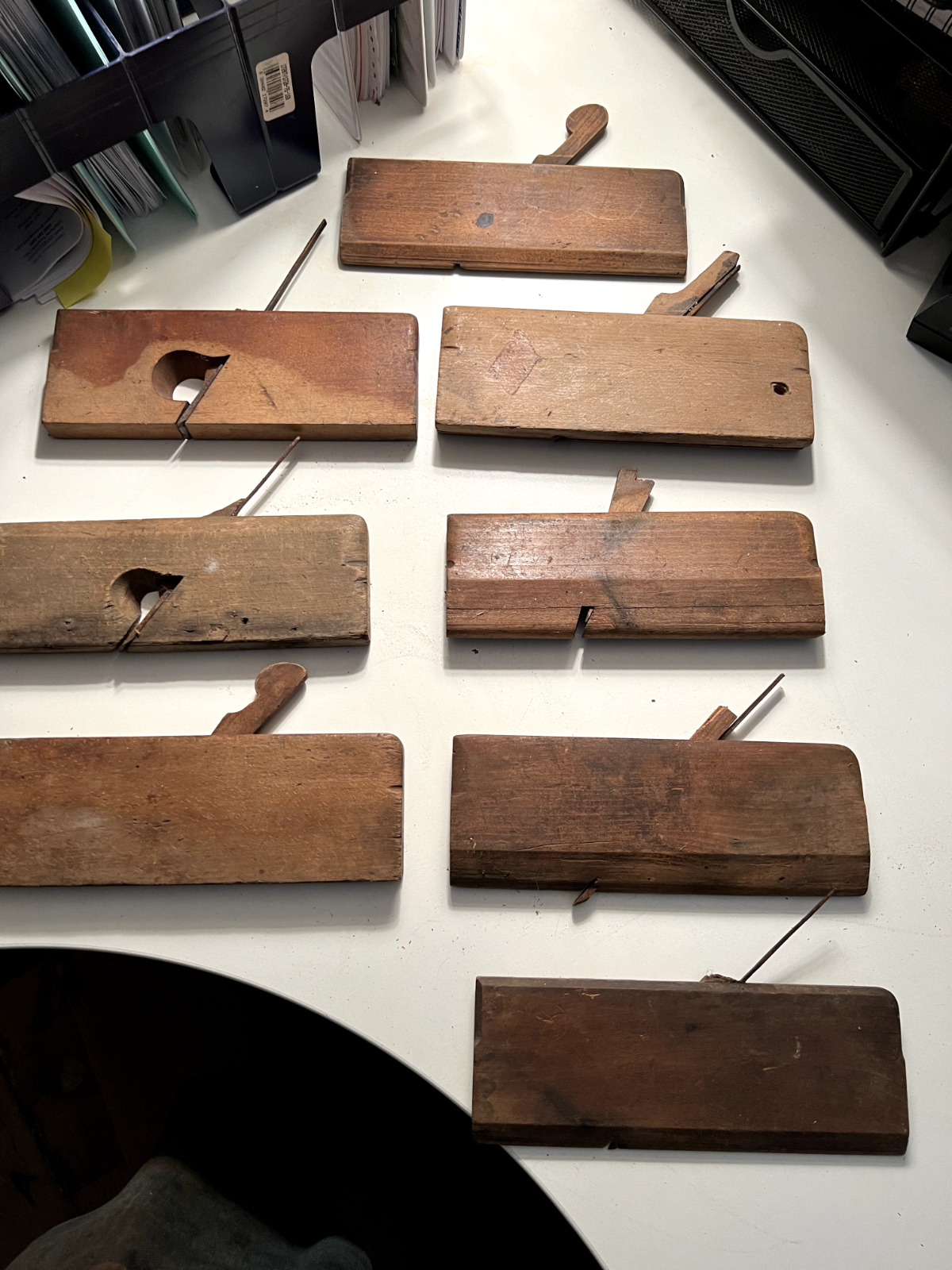 Mixed Lot of 8 Vintage Woodworker's Molding Planes