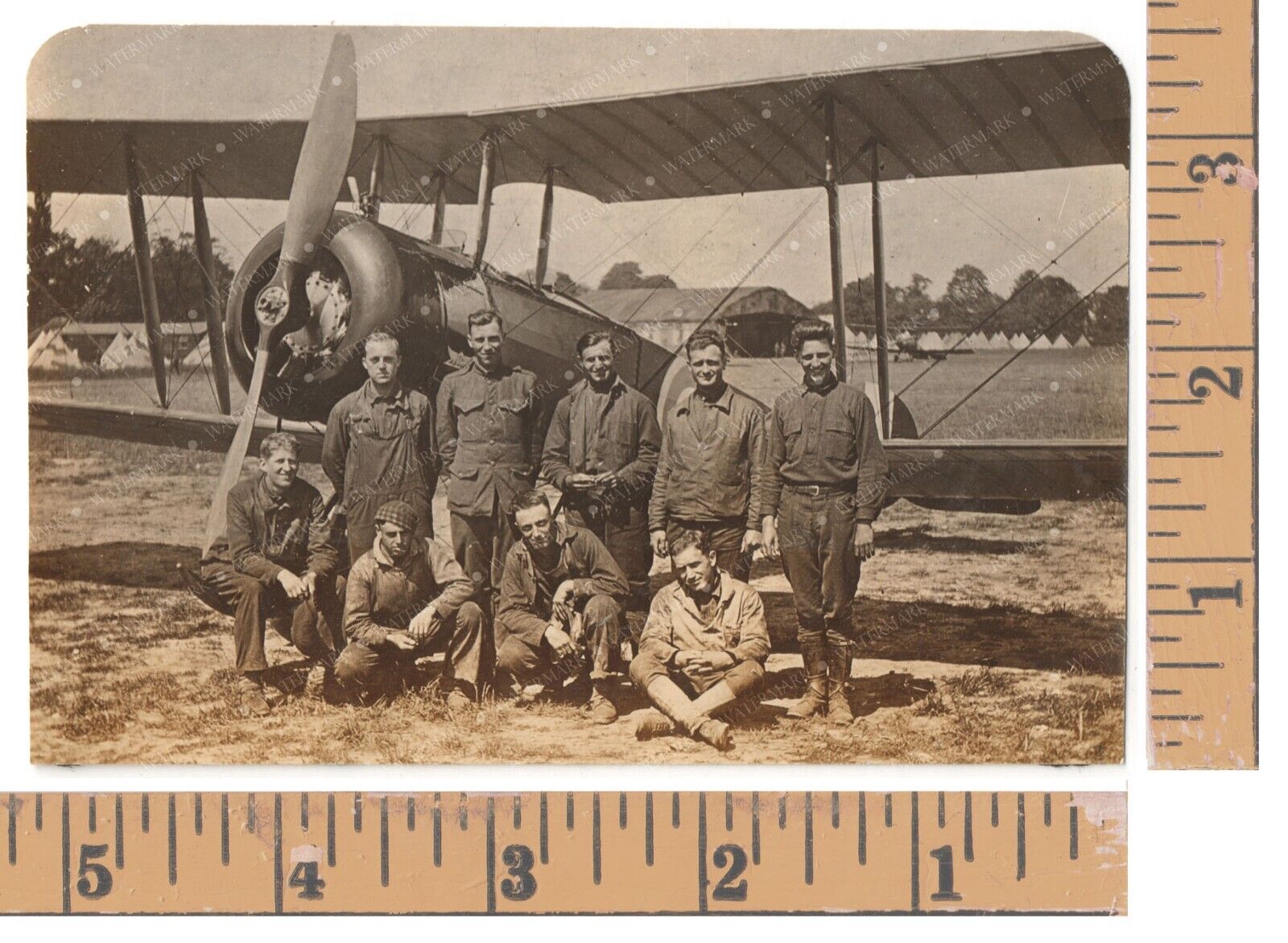 1923 LAMBERT ST LOUIS AIRFIELD AIR RACES ORIGINAL PHOTO of PILOT, CREW & BIPLANE