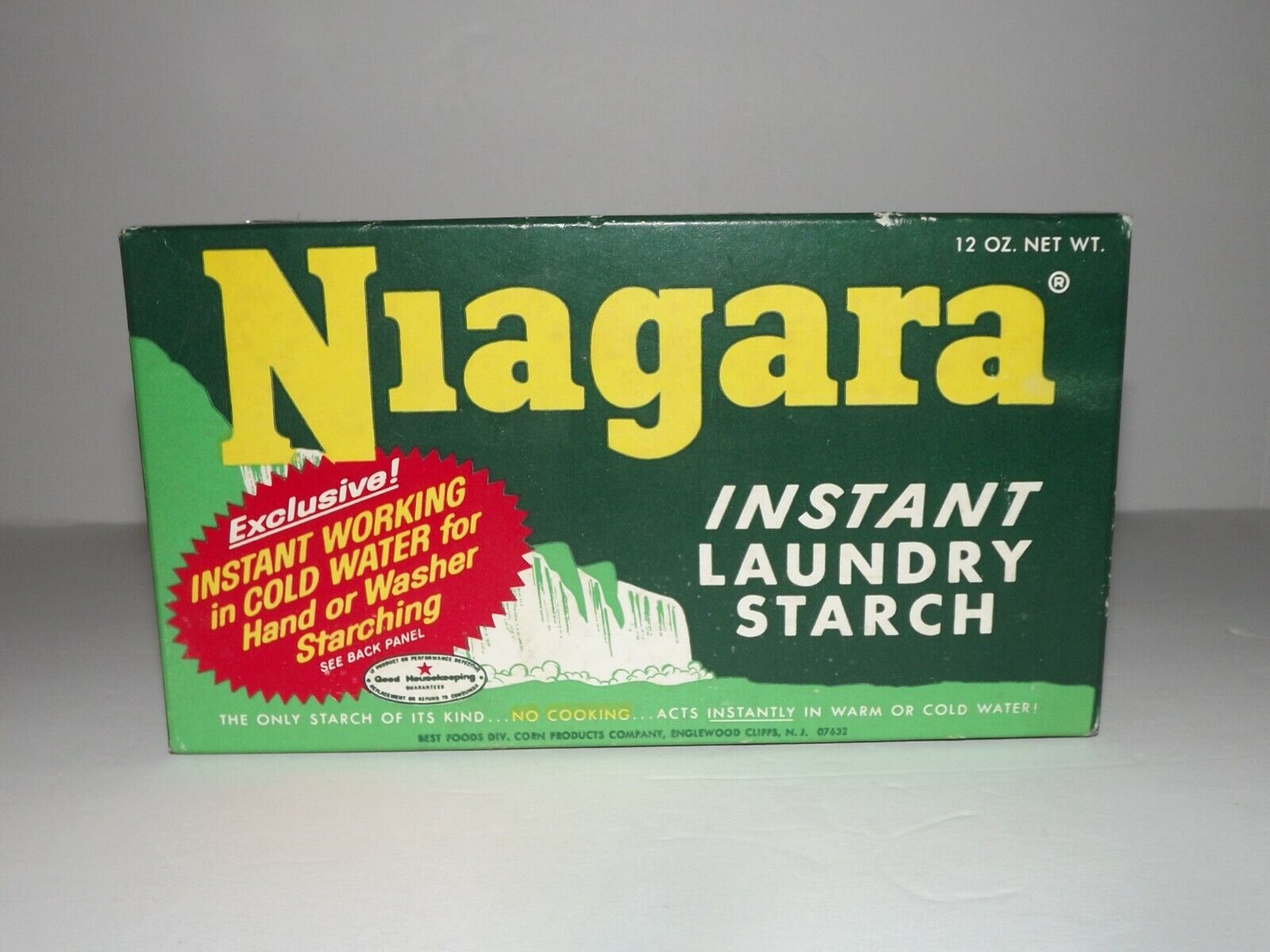 Vintage 1950's Niagara Instant Laundry Starch Box With Original Contents