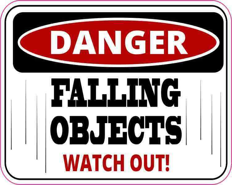 5in x 4in Danger Falling Objects Magnet Car Truck Vehicle Magnetic Sign