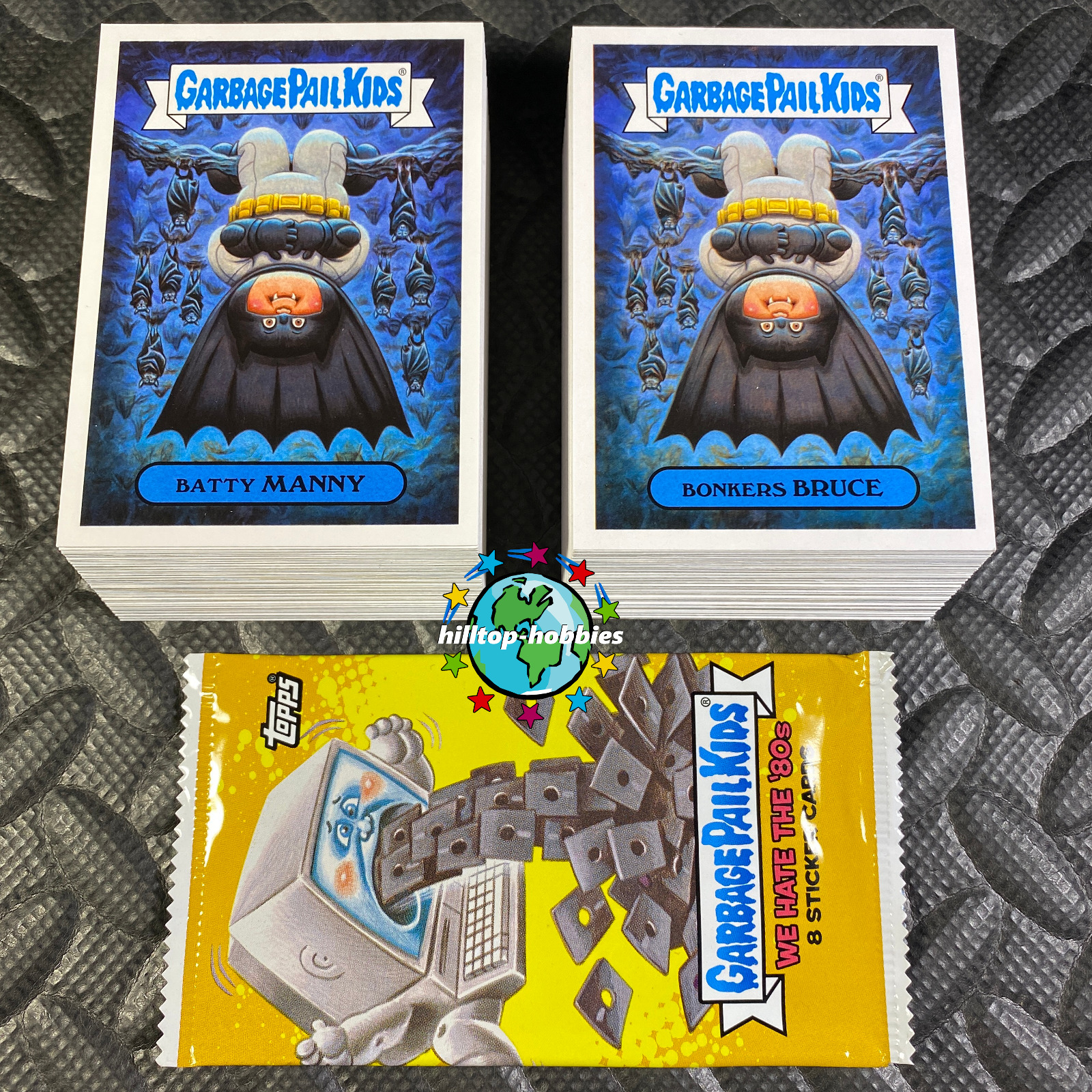 2018 GARBAGE PAIL KIDS WE HATE THE '80s COMPLETE 180-CARD BASE SET +WRAPPER GPK