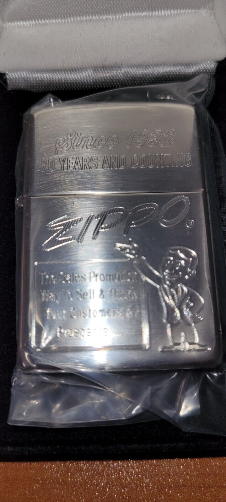 Zippo Lighter Limited edition STERLING SILVER 2 SIDED SALES SAMPLE #19/30