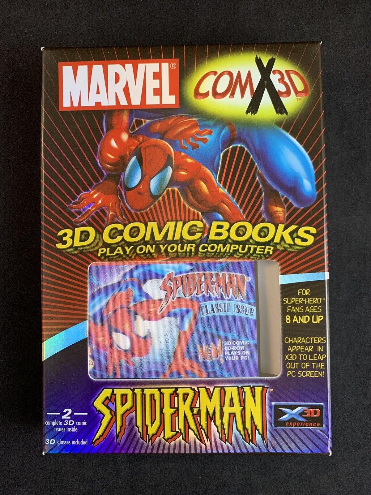 2003 Marvel ComX3D Spider-Man 3D CD-ROM Comic Books & 3D Glasses