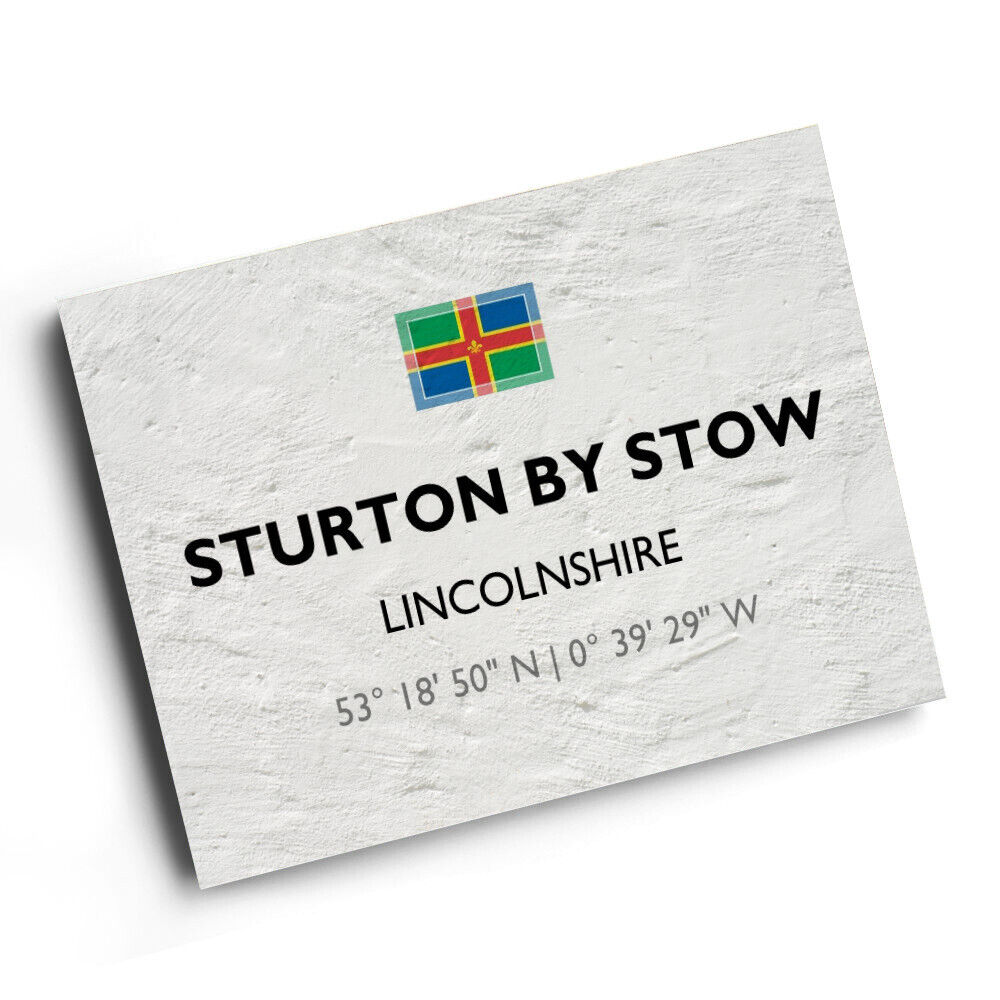 A4 PRINT - Sturton by Stow, Lincolnshire - Lat/Long SK8980