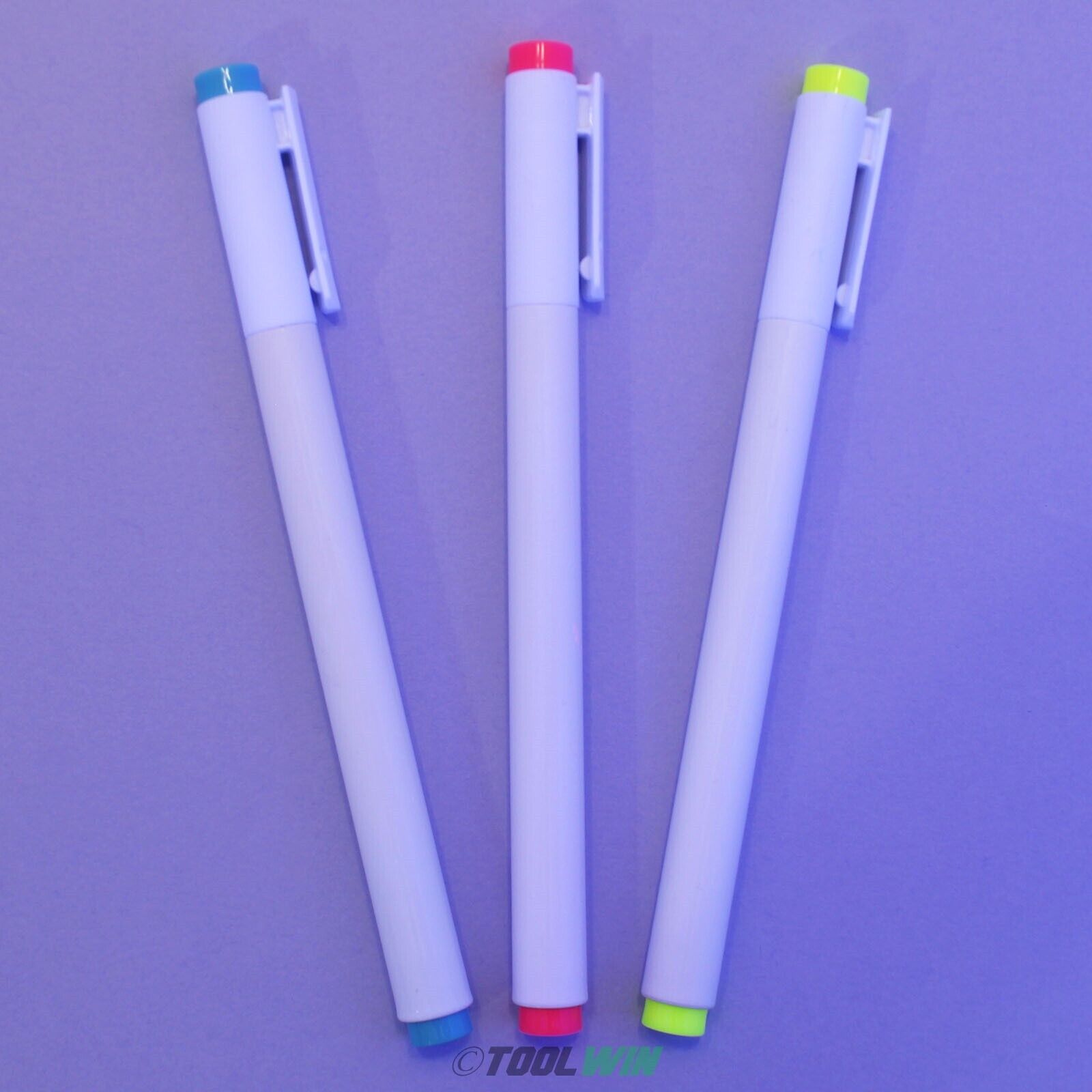 3 pc Invisible UV Ink Marker Pen Blue Red Yellow Black Light Reactive New
