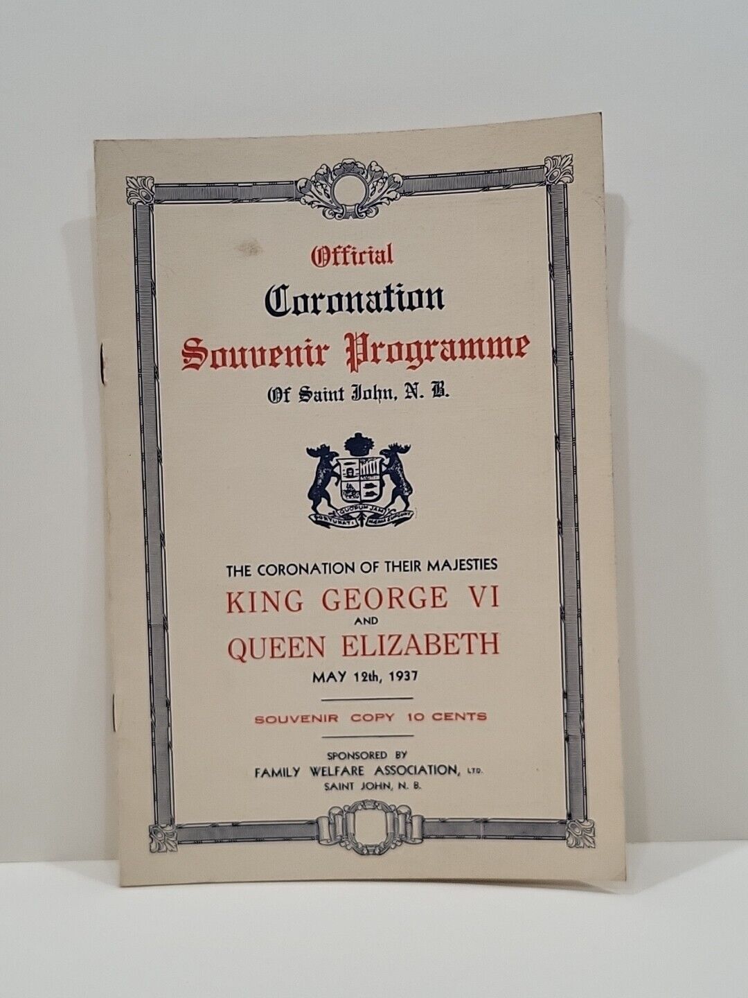 1937 Official Coronation Souvenir Programme King George VI Saint John, N.B.