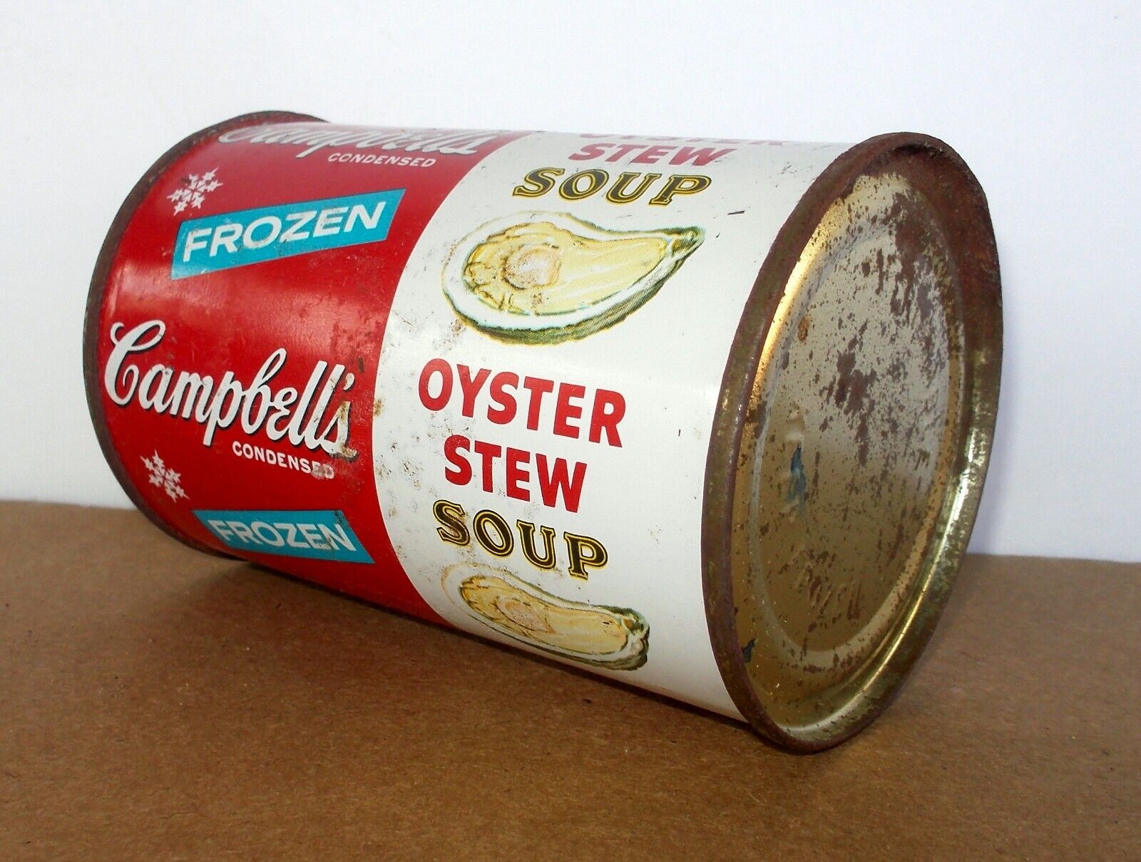 RARE Campbell's Oyster Stew Soup 1950's Tin Can Unopened