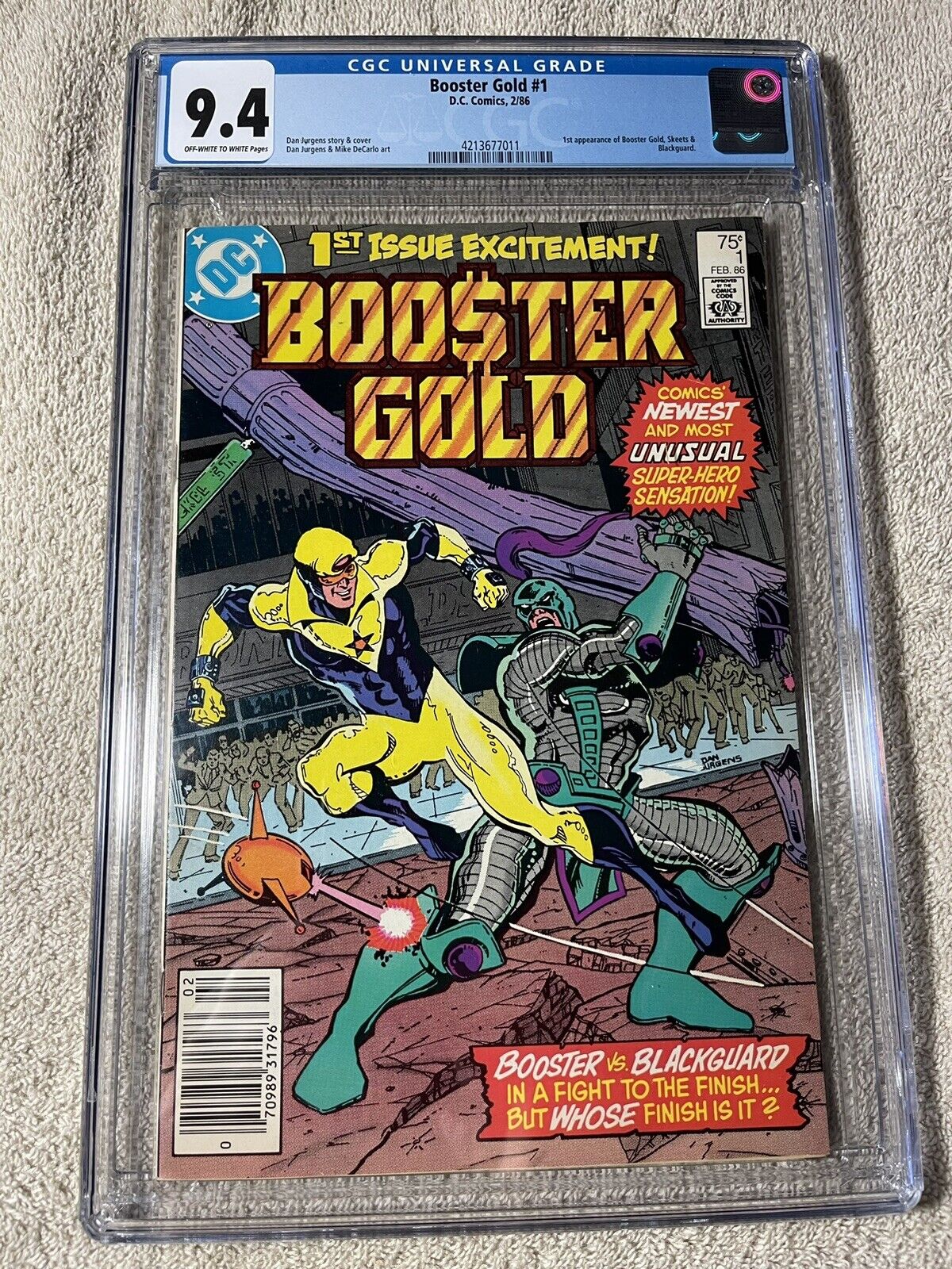 Booster Gold #1 High Grade 1st App. Booster Gold Jurgens DC Comic 1986 CGC 9.4