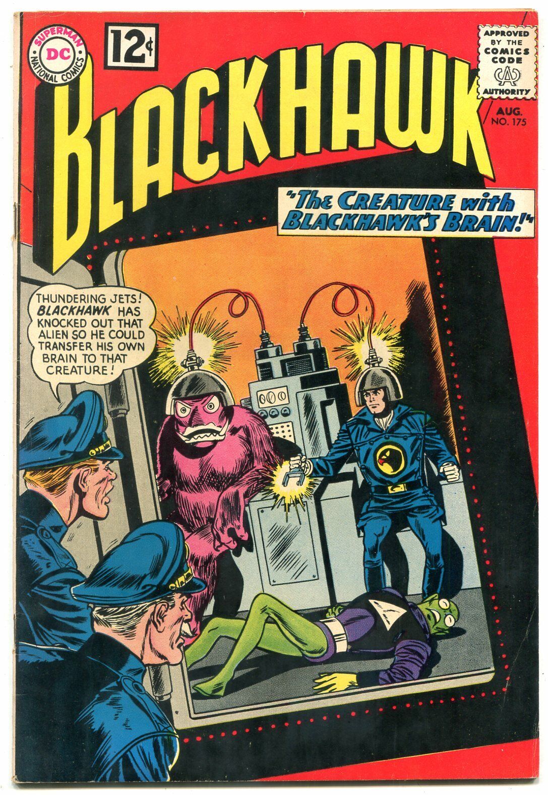 BLACKHAWK #175 1962-DC COMICS-TRANSFERRING BRAINS FN-