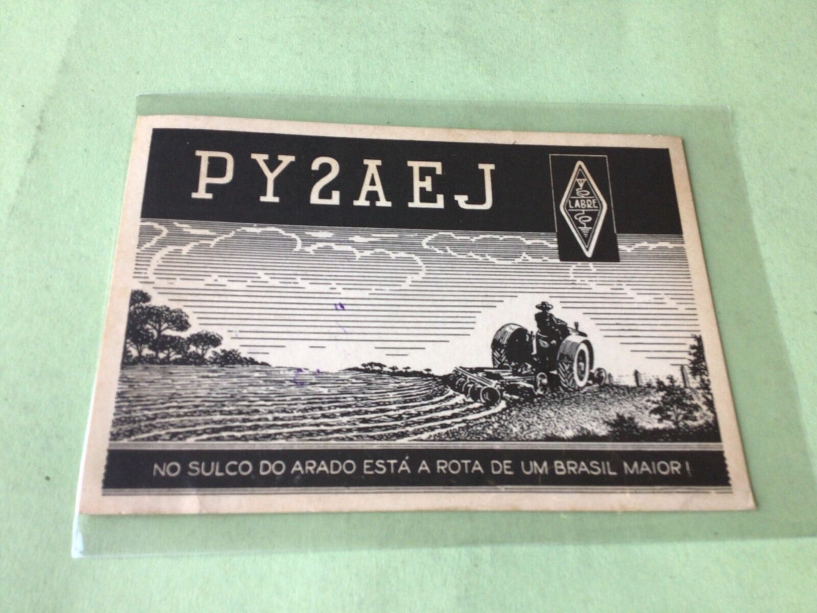Vintage QSL Radio communication card Brasil Sao Paulo 1955 Ref 52992