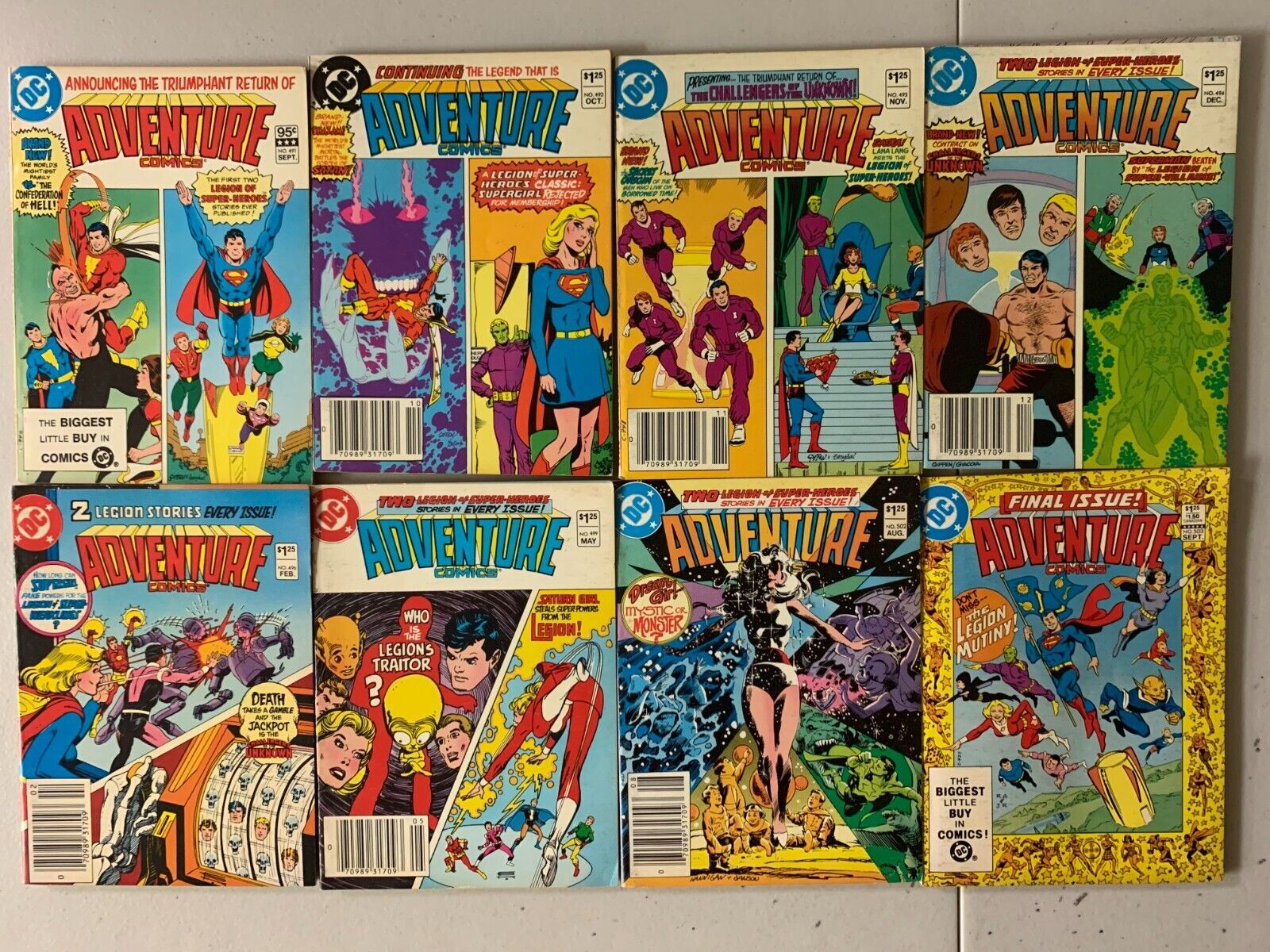 Adventure Comics digest lot #491-503 last issue 8 diff avg 5.0 (1982-83)
