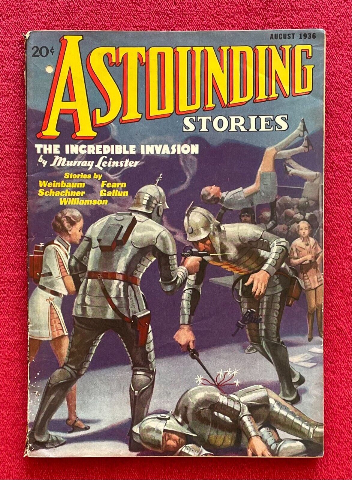 ASTOUNDING STORIES AUG. 1936-THE INCREDIBLE INVASION & OTHER ILLUSTRATED STORIES