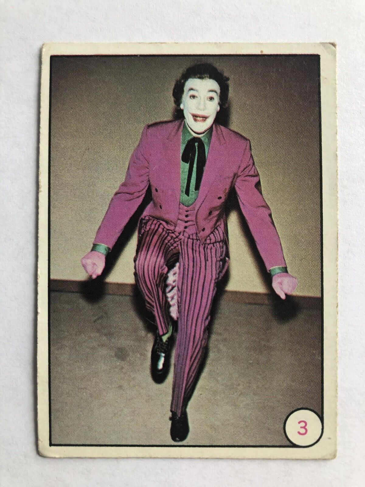 BATMAN #3 - BAT LAFFS - Topps trading card 1966 Joker. printed in U.S.A