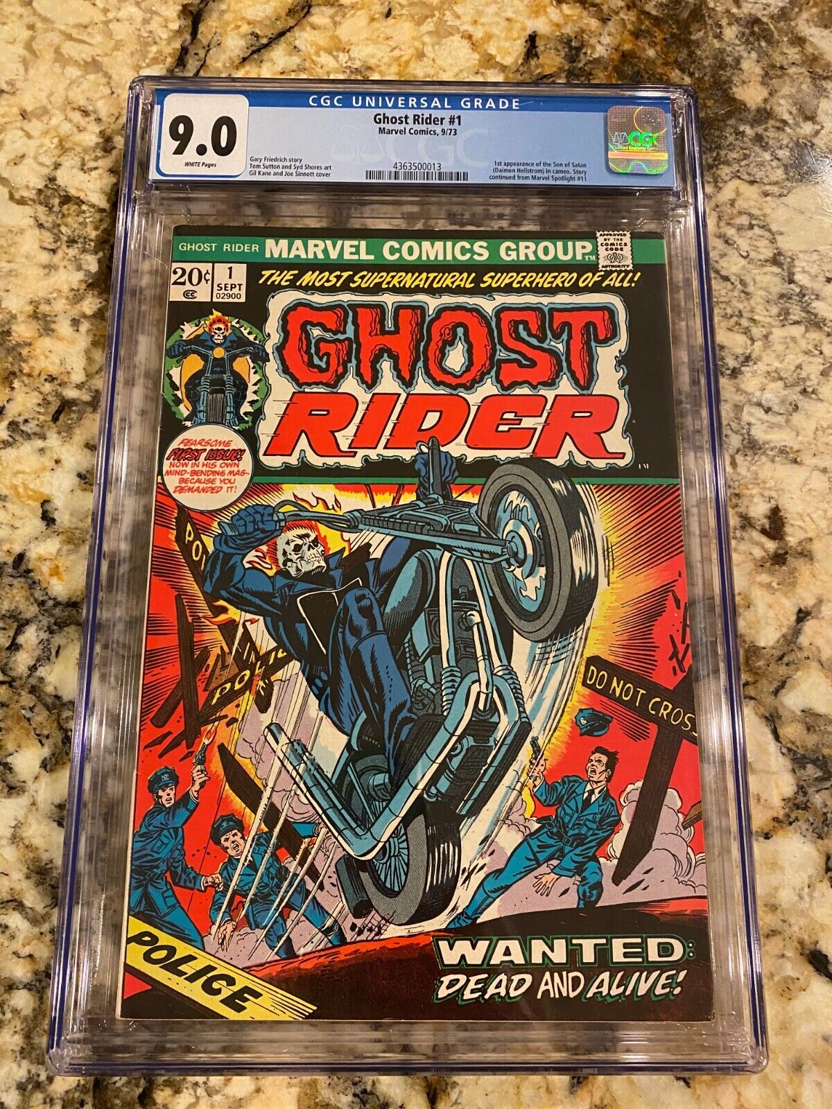 GHOST RIDER #1 CGC 9.0 WHITE PAGES 1ST SON OF SATAN HIGH END MARVEL KEY INVEST