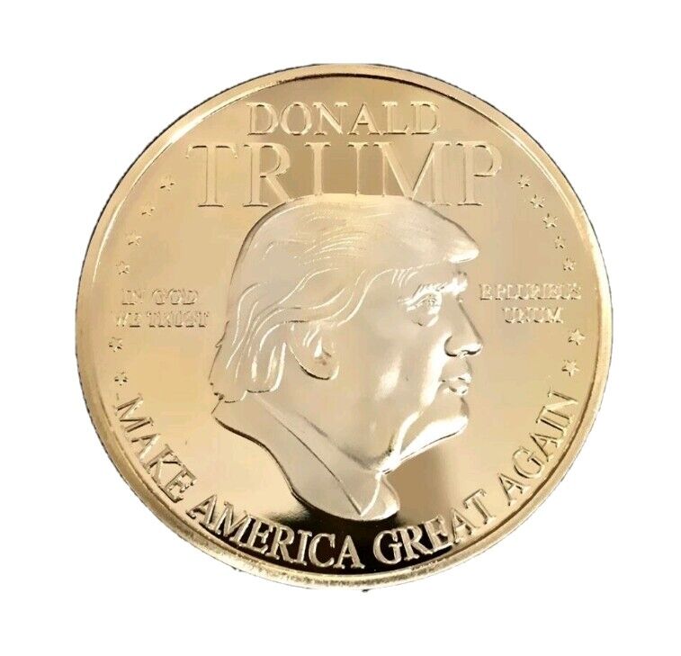 Trump  ULTRA RARE 24 K Plated MAGA Collectable Coin Gift