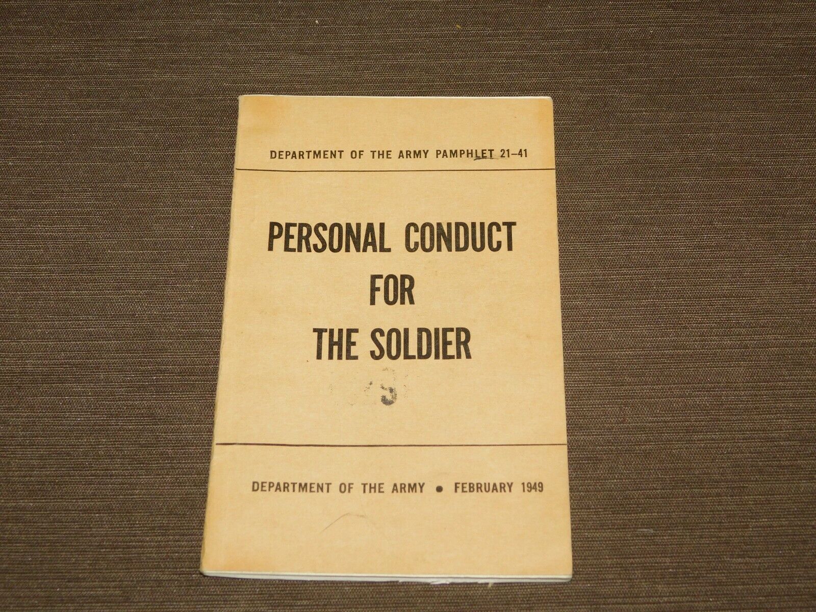 VINTAGE  1949 DEPT OF ARMY PAMPHLET PERSONAL CONDUCT FOR THE SOLDIER
