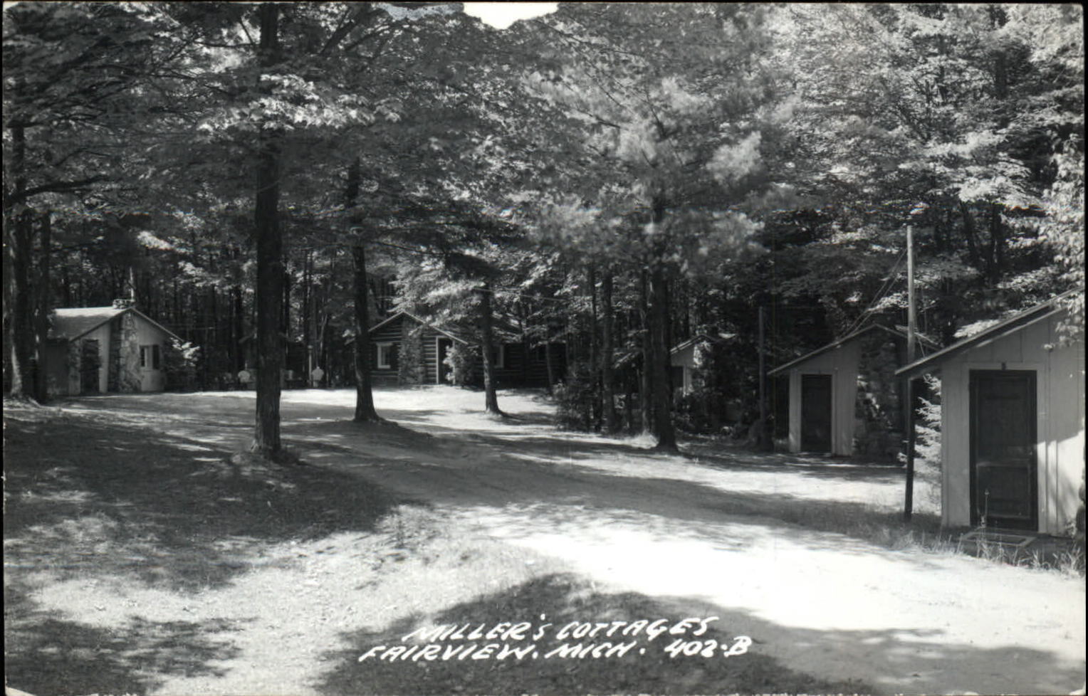 RPPC Fairview Michigan SCARCE Miller\'s Cottages Kodak real photo postcard