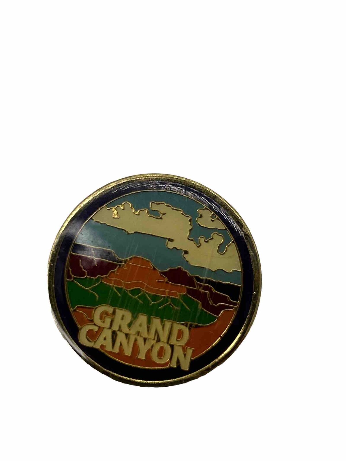 Grand Canyon National Park Round Pin Pinback Button Vintage Arizona 1980\'s
