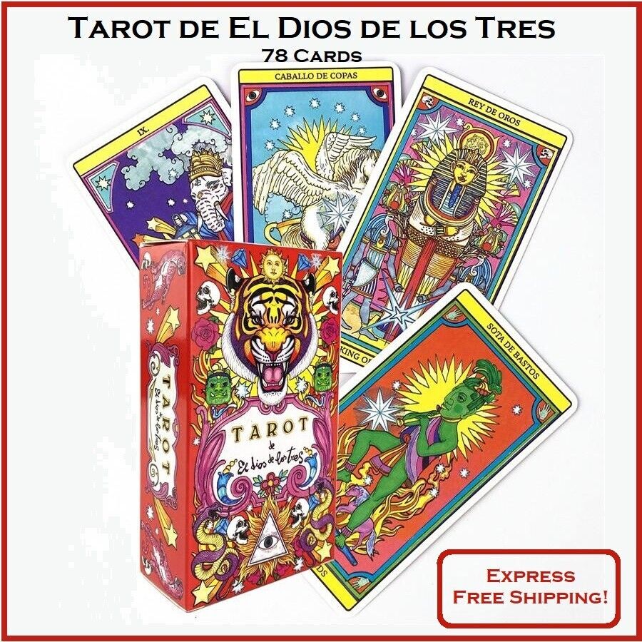 Tarot de El Dios de los Tres Deck 78 Cards Oracle English Version New