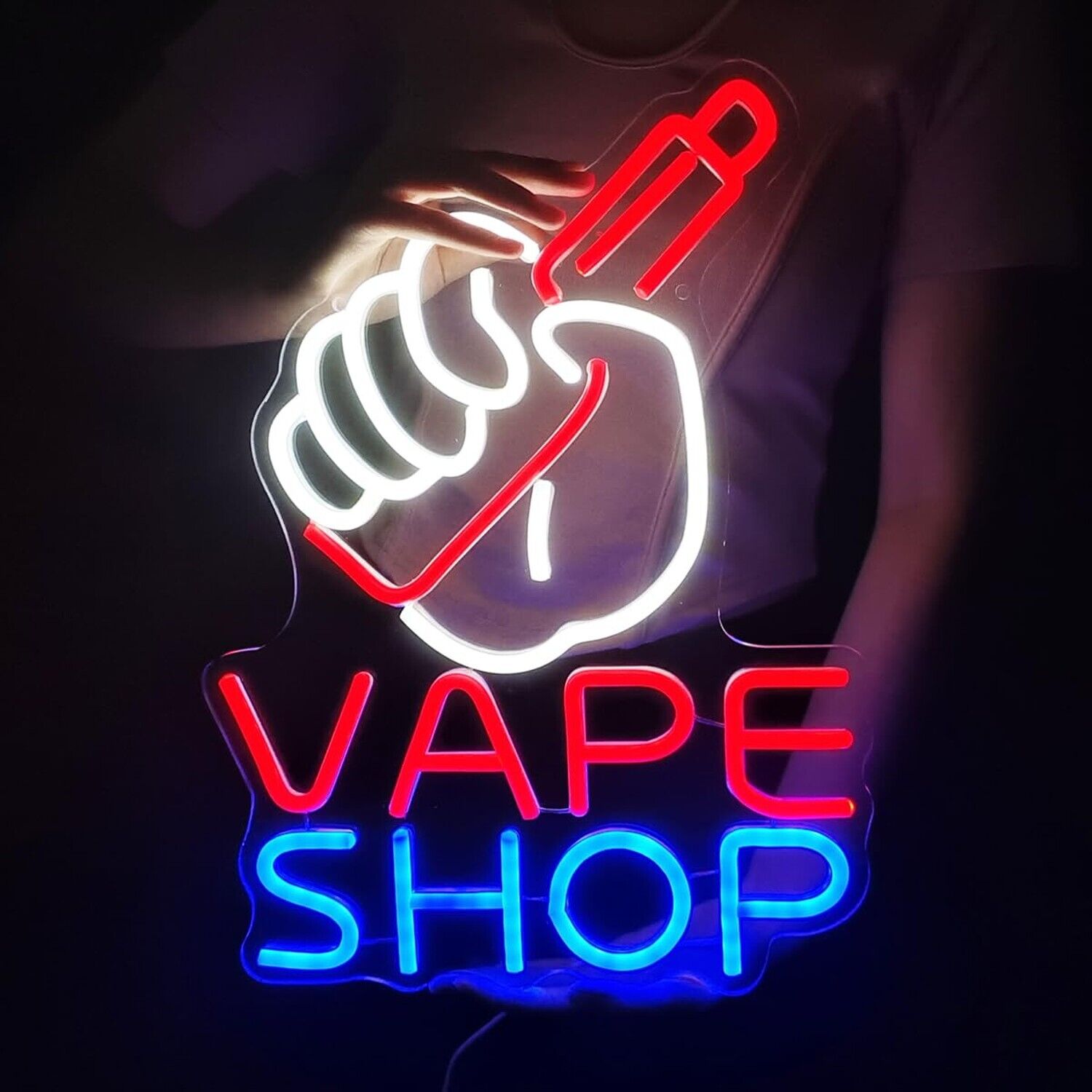 Planzo VAPE Shop Neon Sign for Smoke Shop LED Light Up E-cigar Business Store...