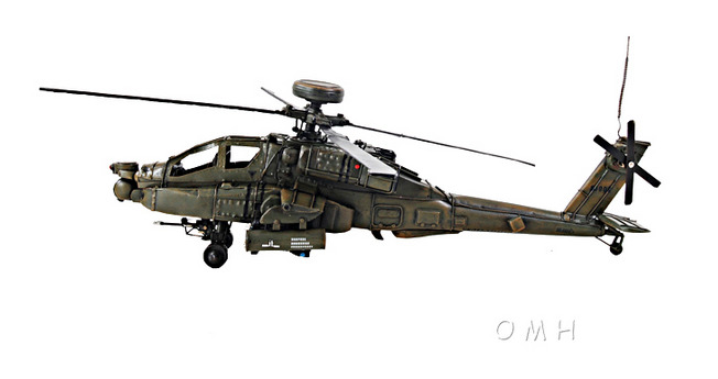 1976 Boeing Ah-64 Apache Attack Helicopter Model- 1:39 Scale