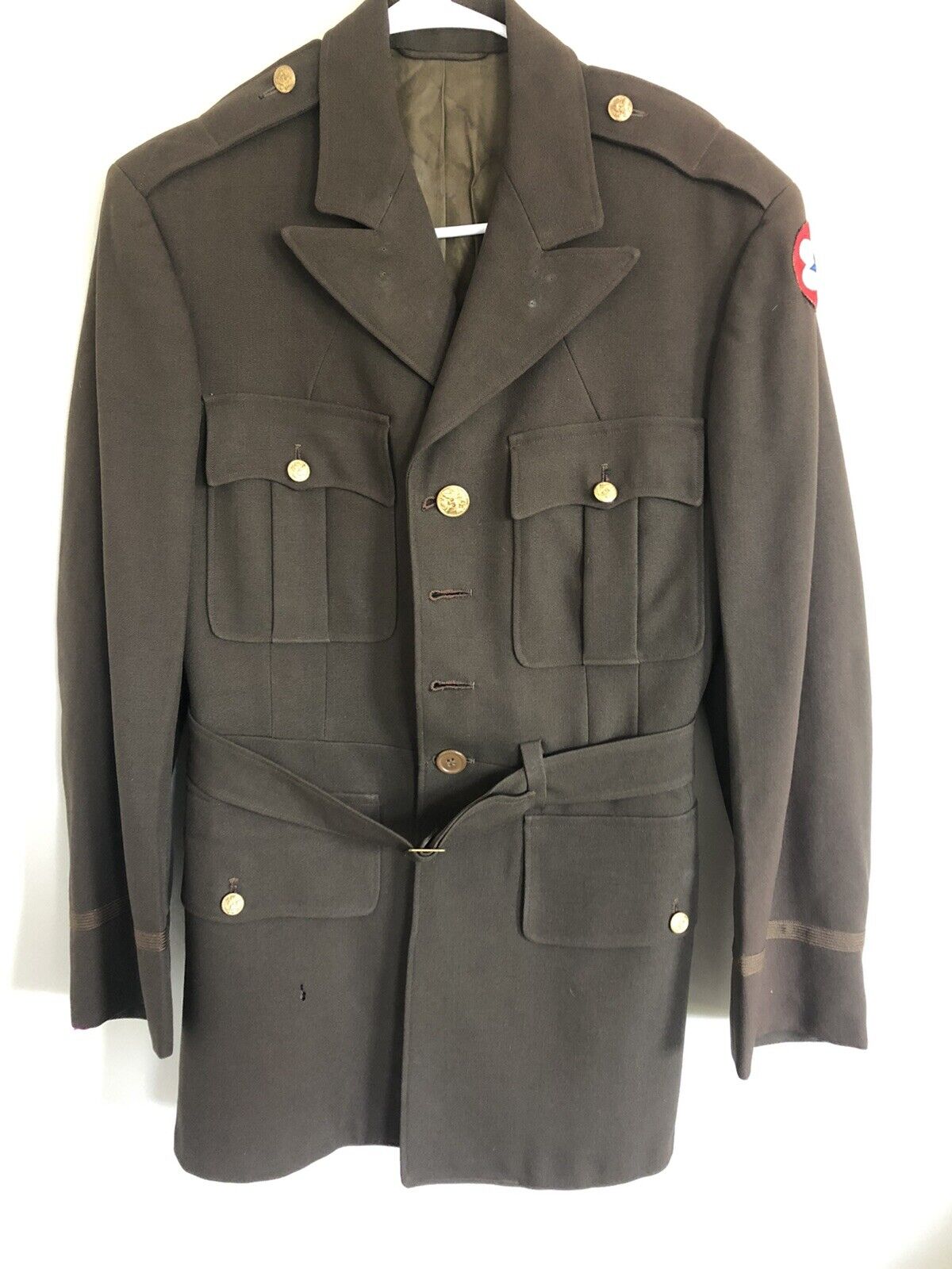 WW2 US Army Officers Uniform Named Dated 1943
