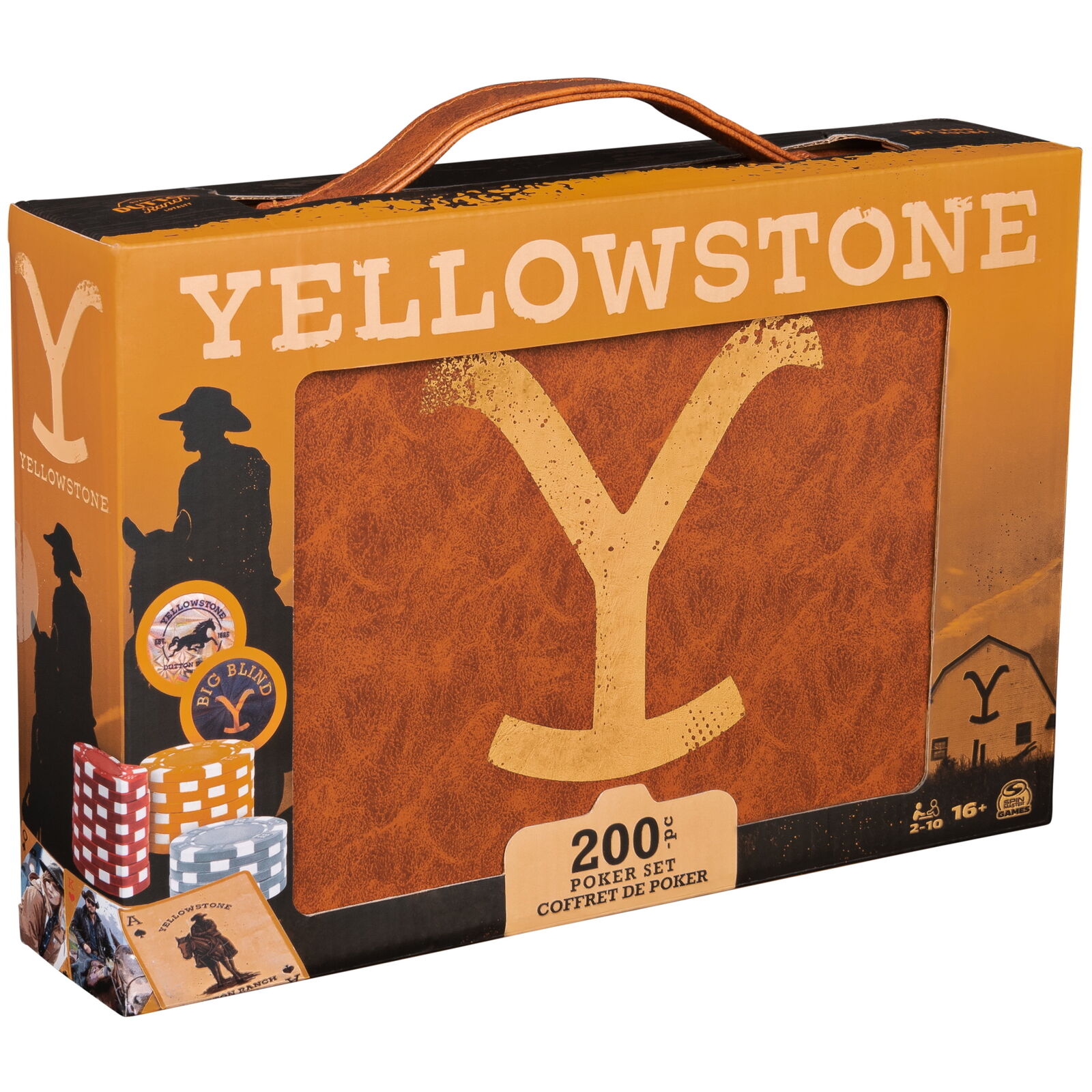 Yellowstone, 200-Piece Poker with Custom Carrying Case for Ages 16+