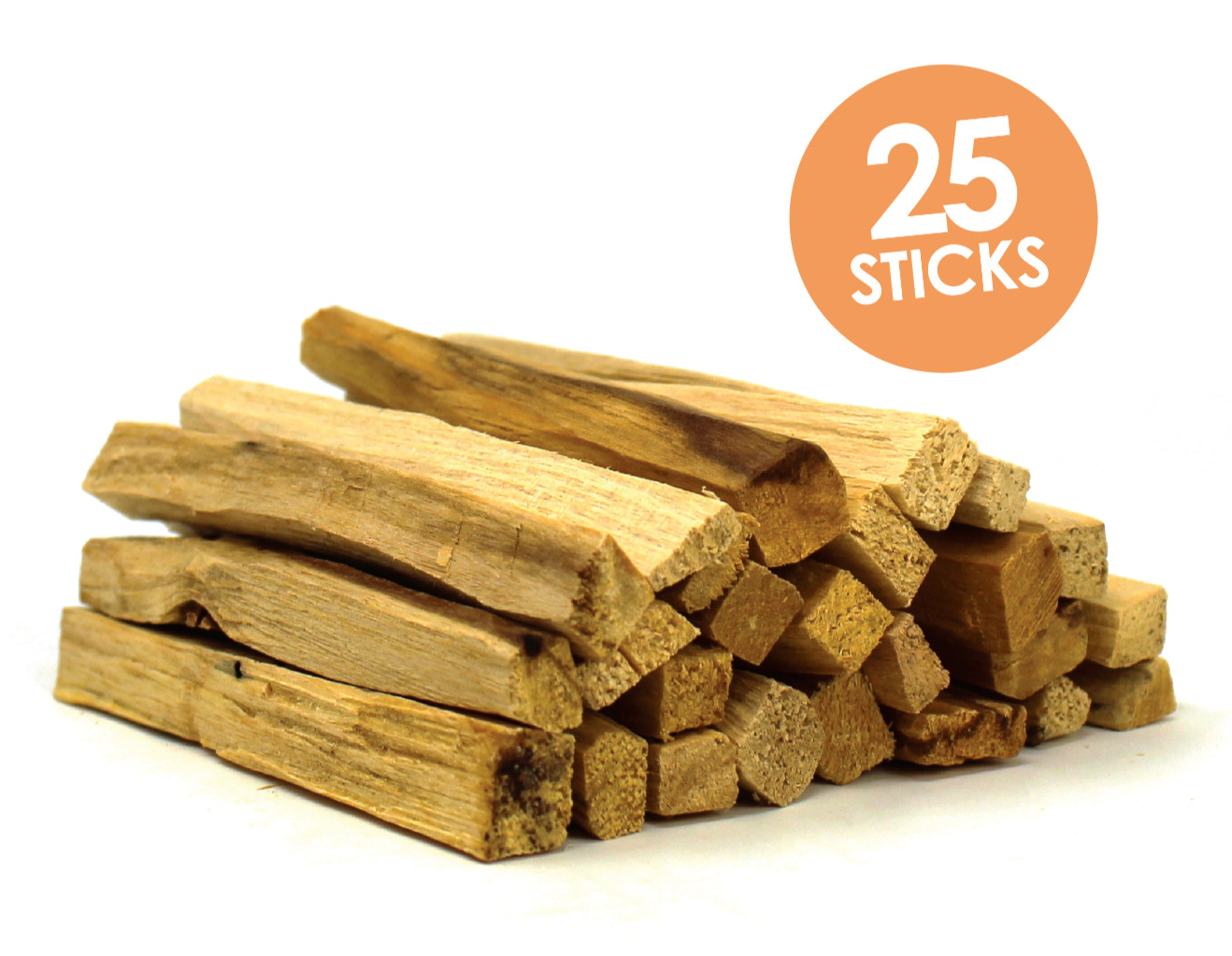 25 Palo Santo sticks holy wood 100 % natural balsamic scented incense Ecuador .