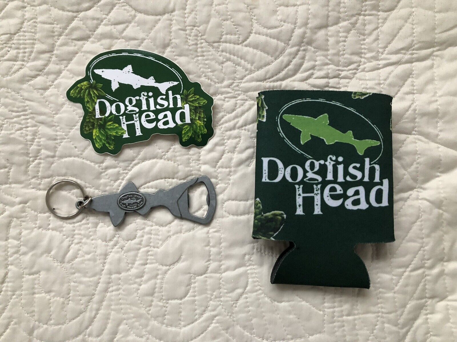 Koozie Key Chain Sticker Dogfish Head Beer Coozies HUGGY New Brewery