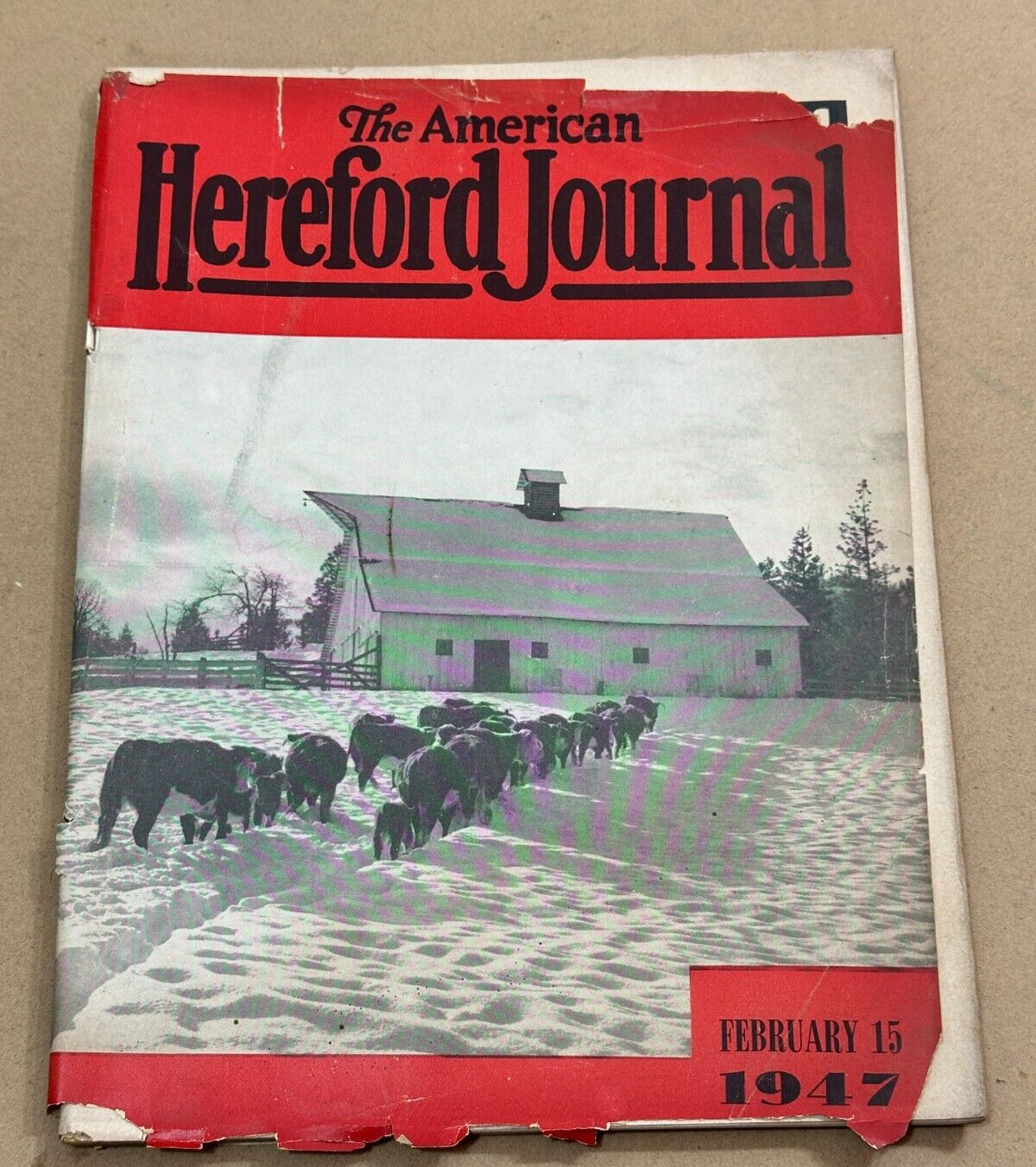 February 15, 1947 American Hereford Journal magazine -ads, articles, photos, etc