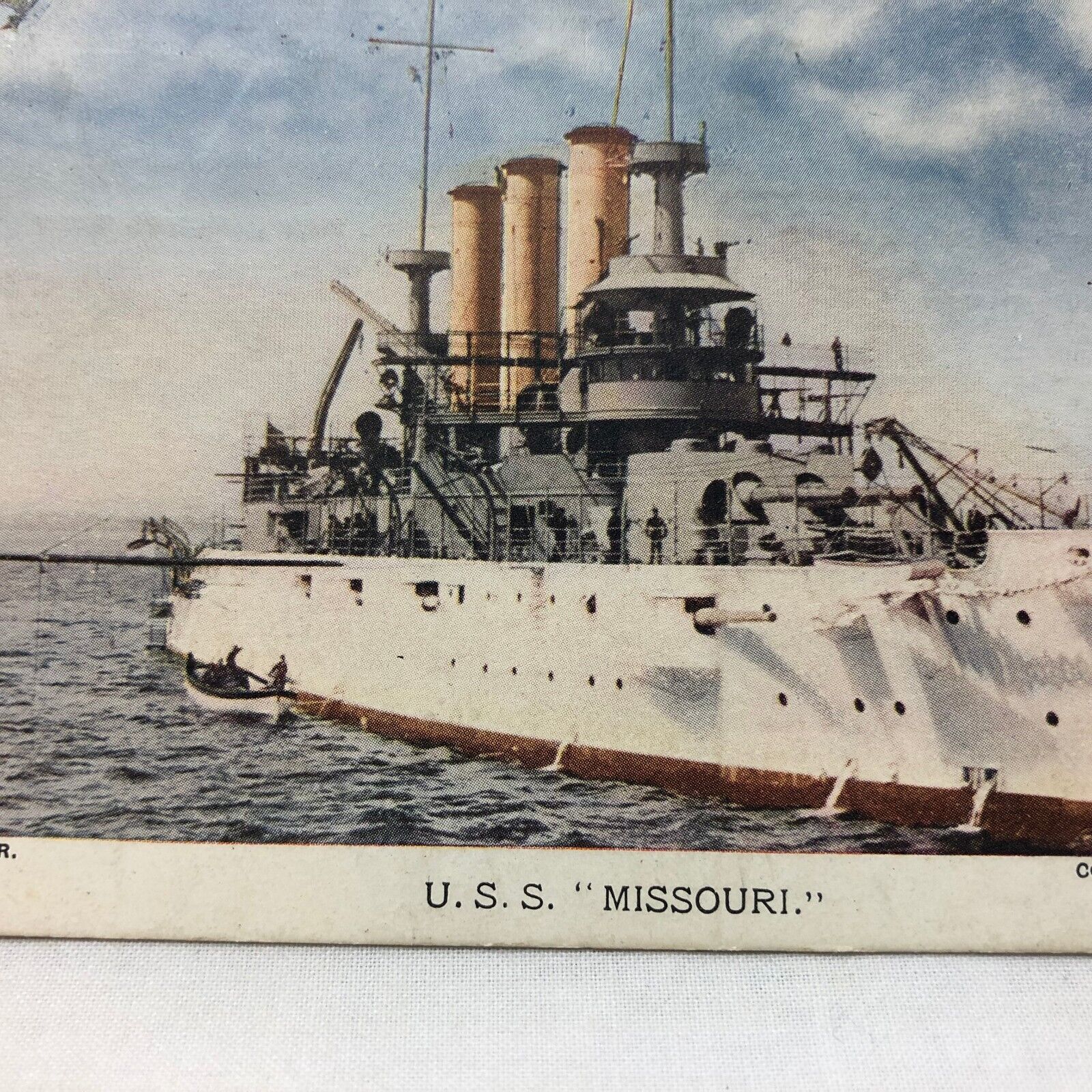 Vintage U. S. S. Missouri Ship Postcard 1907