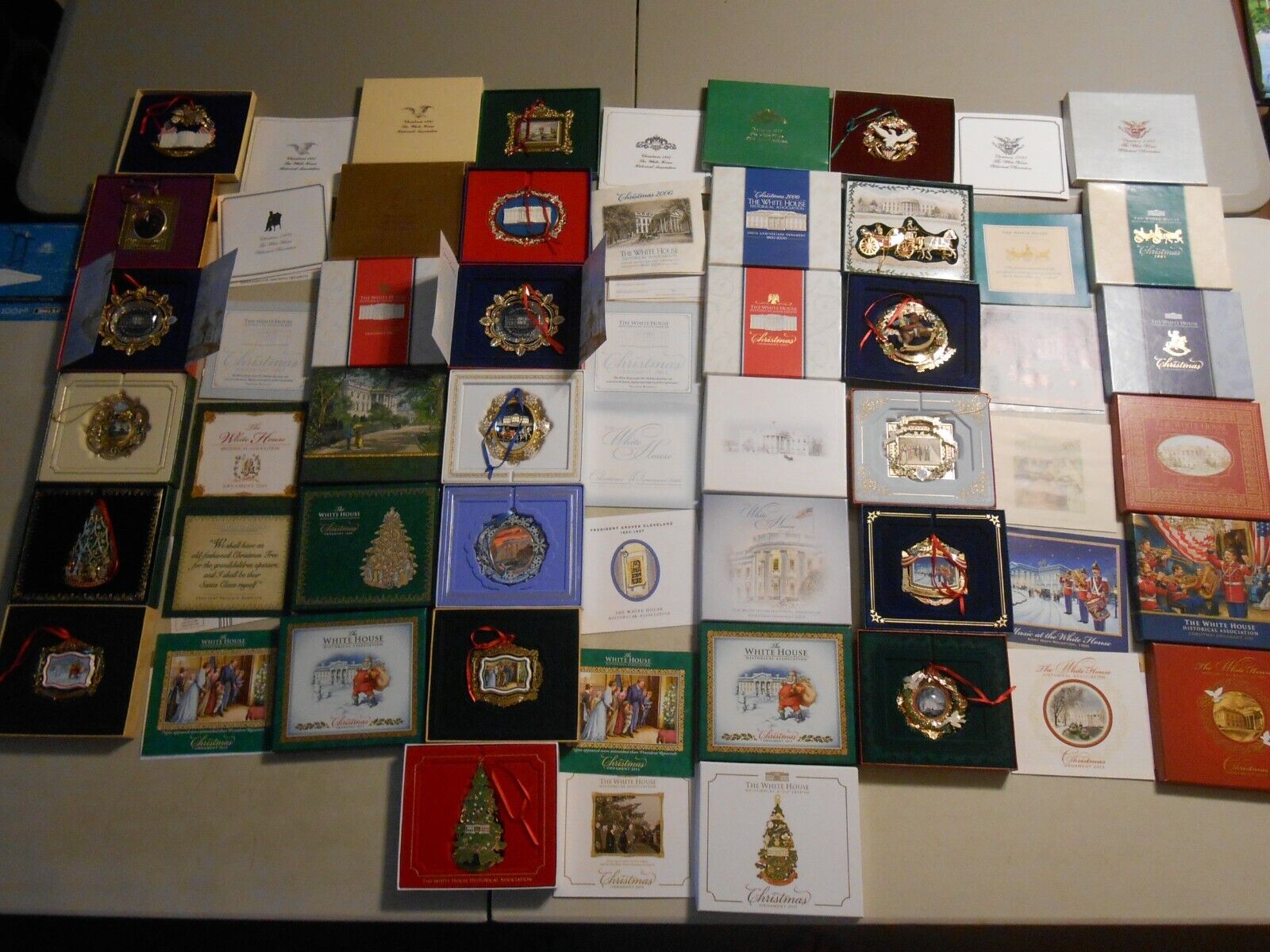 Huge Lot of 19 White House Christmas Ornaments 95, 97-2003, 2005-2011, 2013 2015