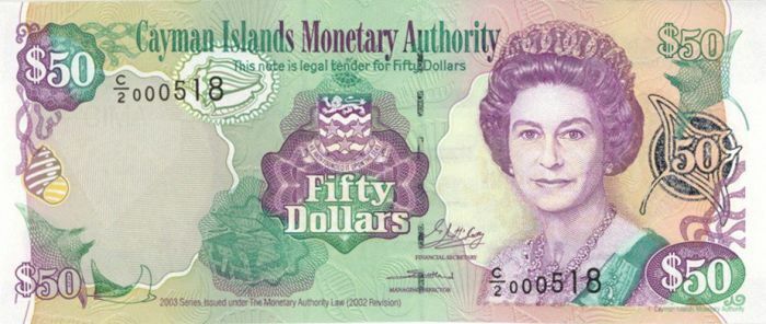 Cayman Islands - 50 Dollars - P-32b - 2003-2007 Dated Foreign Paper Money - Pape