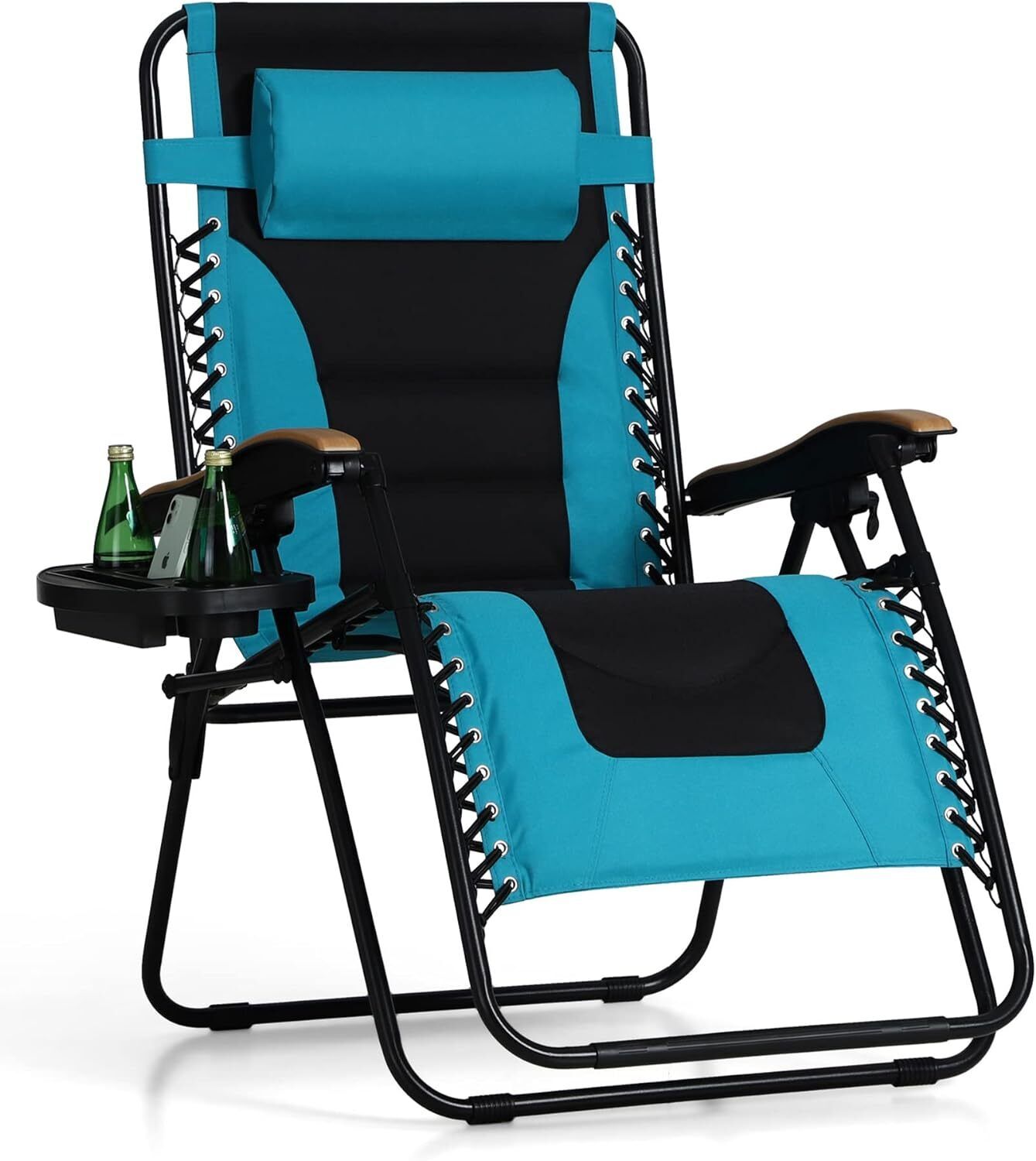XXL Oversized Padded Zero Gravity Chair, Foldable Patio Recliner