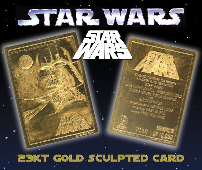 STAR WARS Original Movie Poster Genuine 23K GOLD CARD $10.95 Officially Licensed