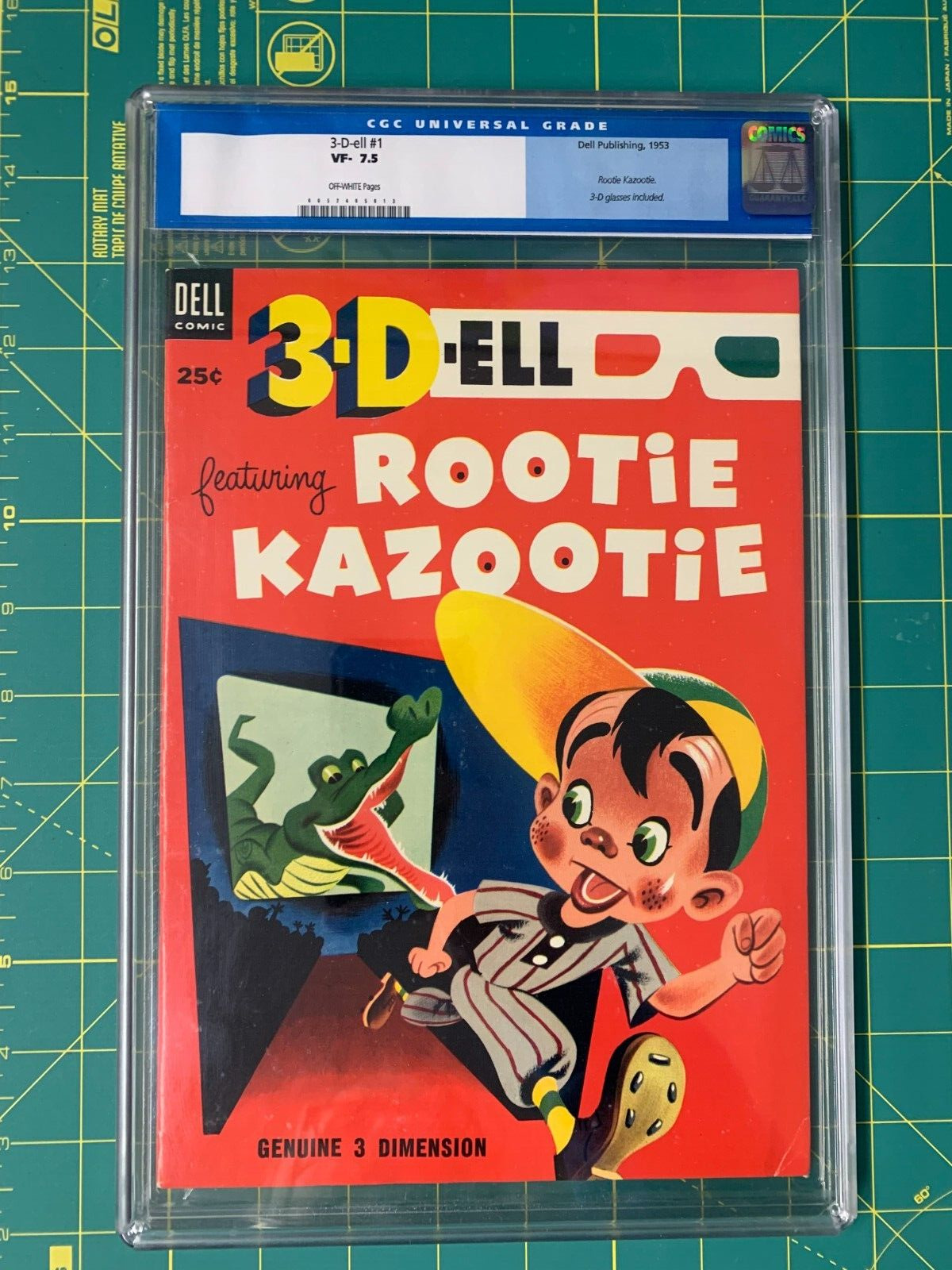 3-D-ELL #1 - 1953 - Rootie Kazootie - 3D Glasses Included - CGC 7.5 - (7135)