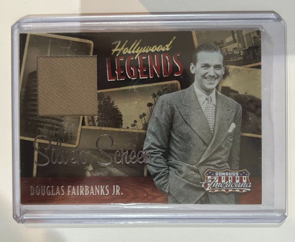 2009 Panini Americana Hollywood Legends Douglas Fairbanks Jr. Swatch Card /100