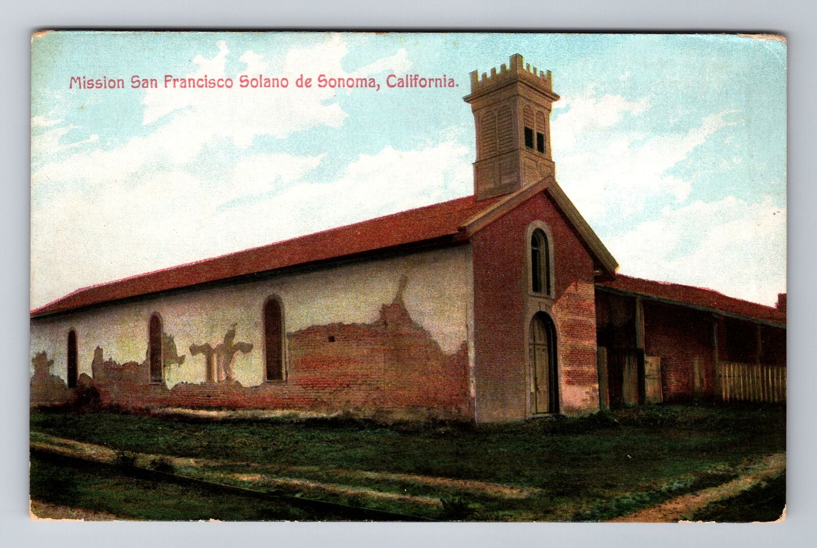 San Francisco CA-California, Historic Mission Solano de Sonoma, Vintage Postcard