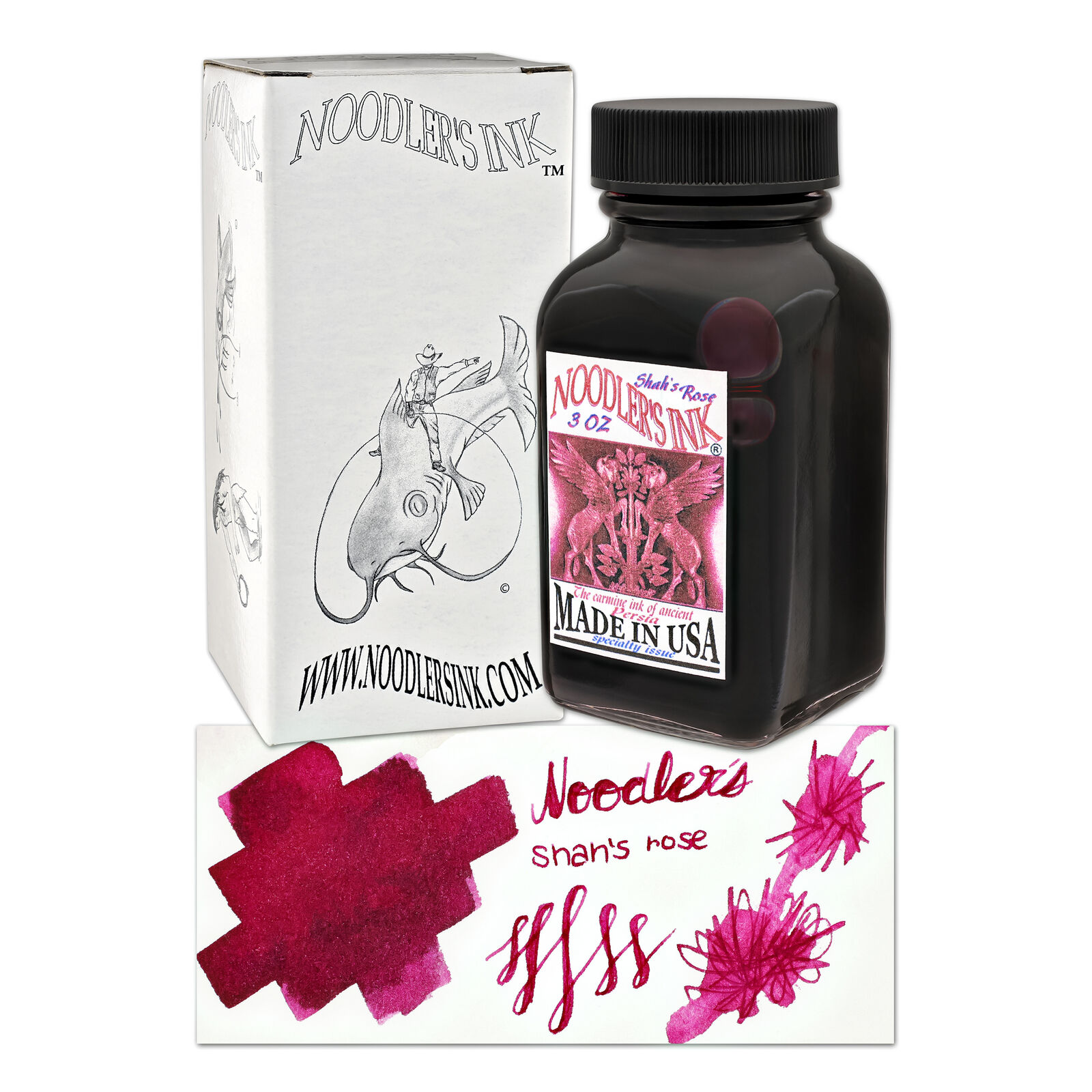 Noodler's Bottled Ink for Fountain Pens in Pearl Diver Coral - 3oz - NEW in Box